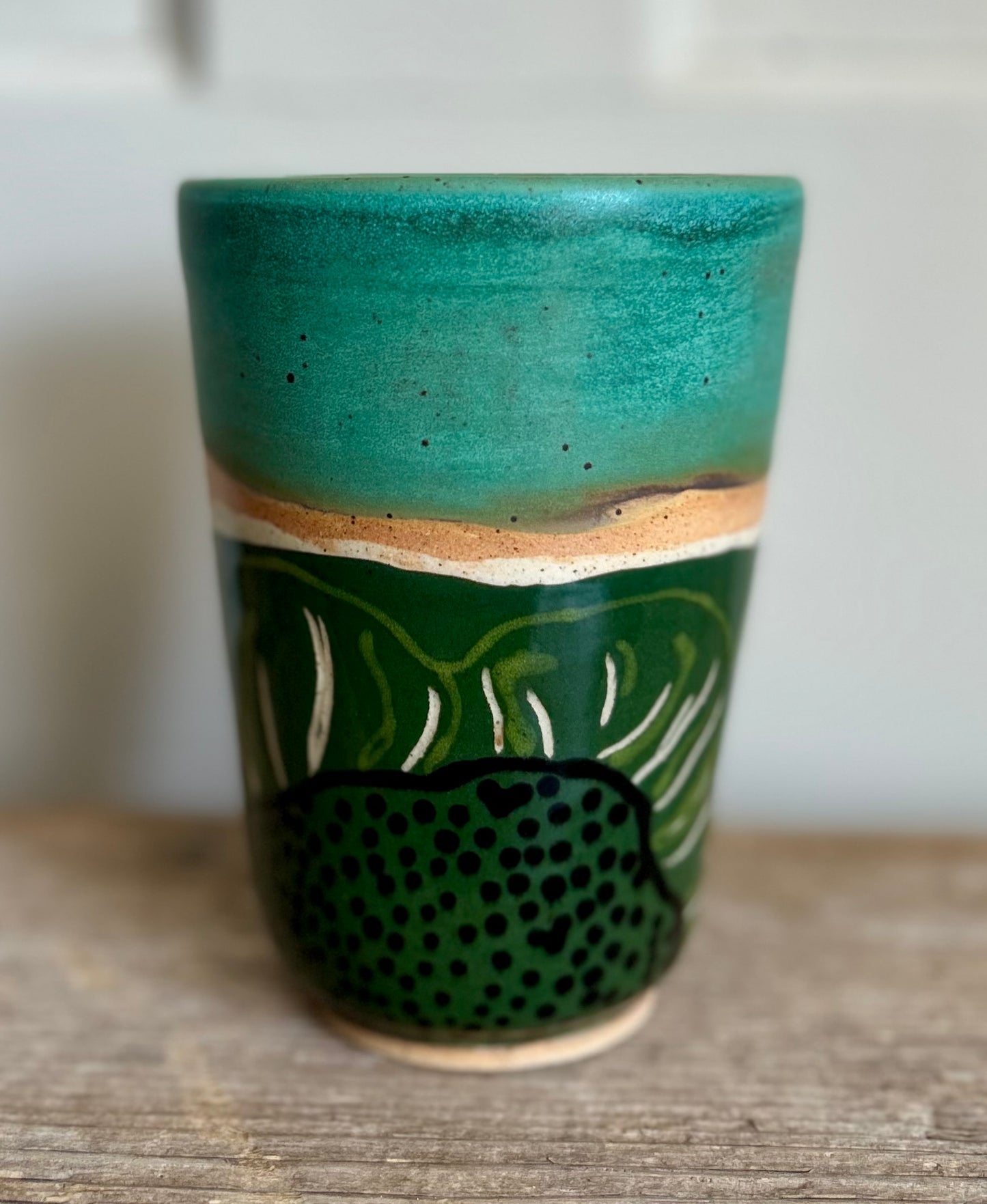 Abstract Floral Carved Tumbler