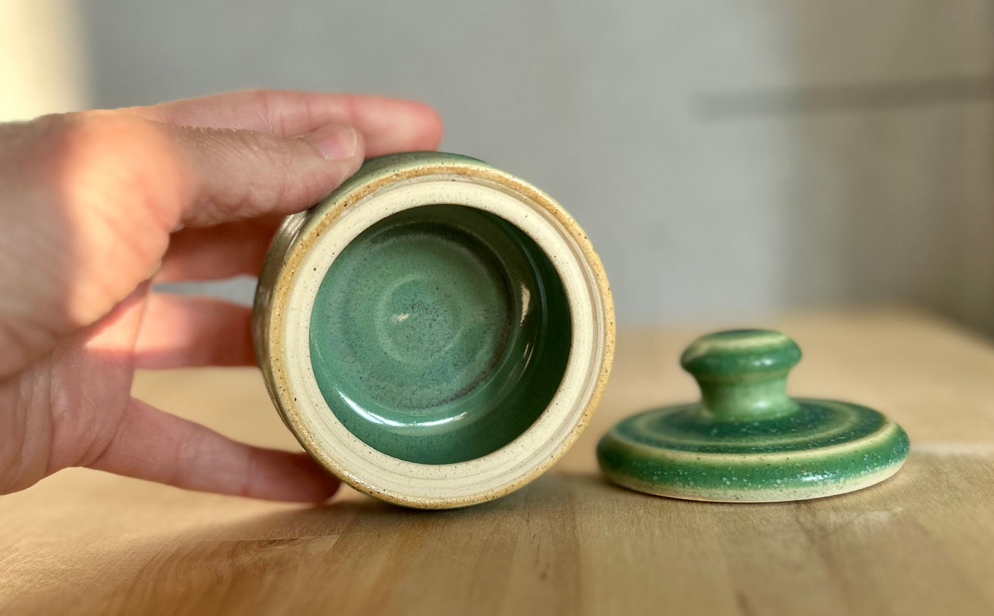 Jade Green Salt Cellar