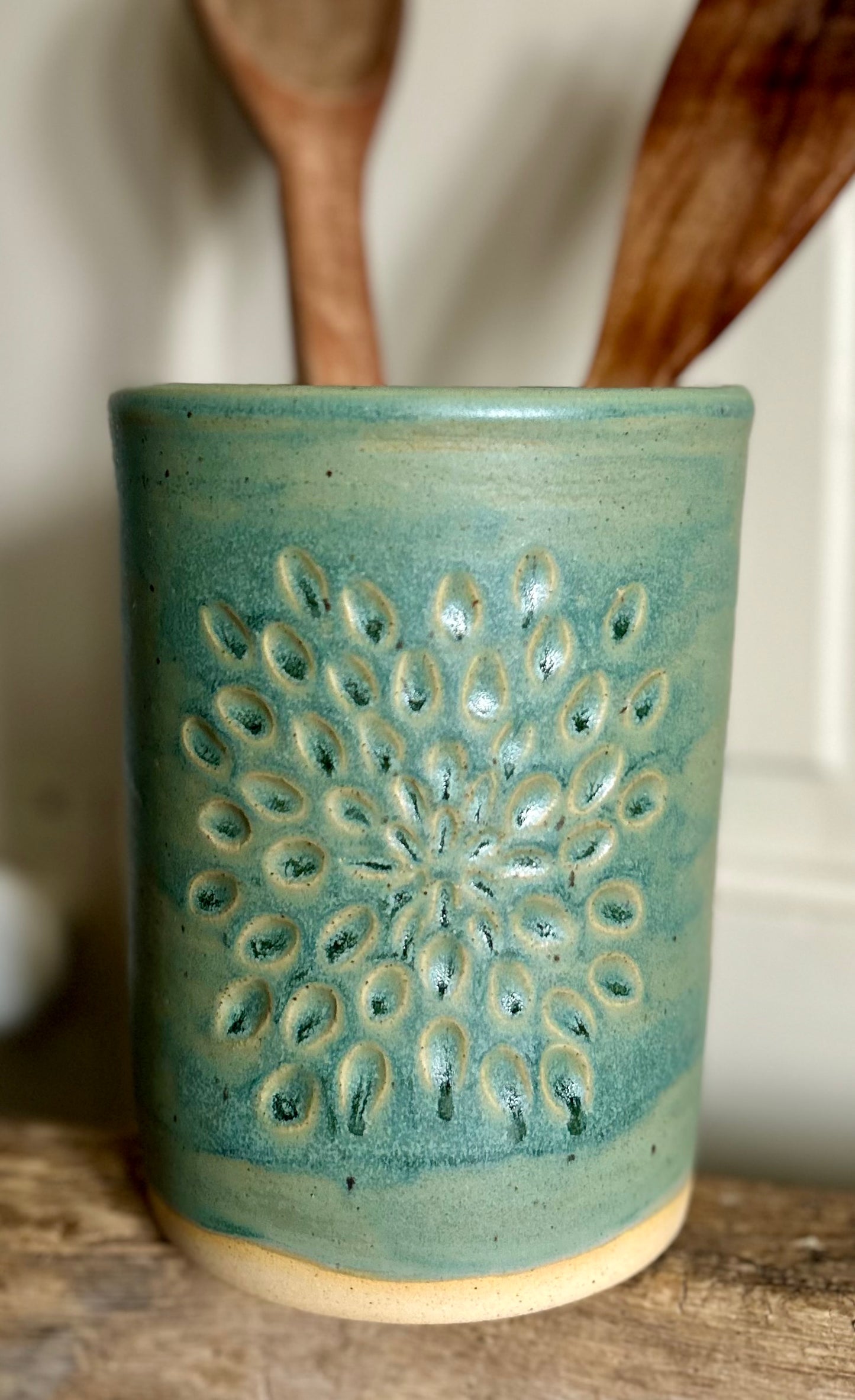 Moss Fossil Utensil Holder