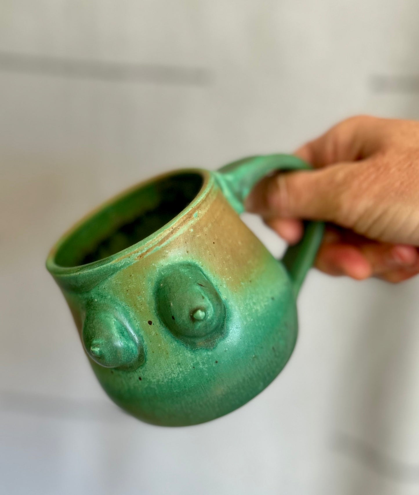 Copper Patina Goddess Mug (Left Hand)