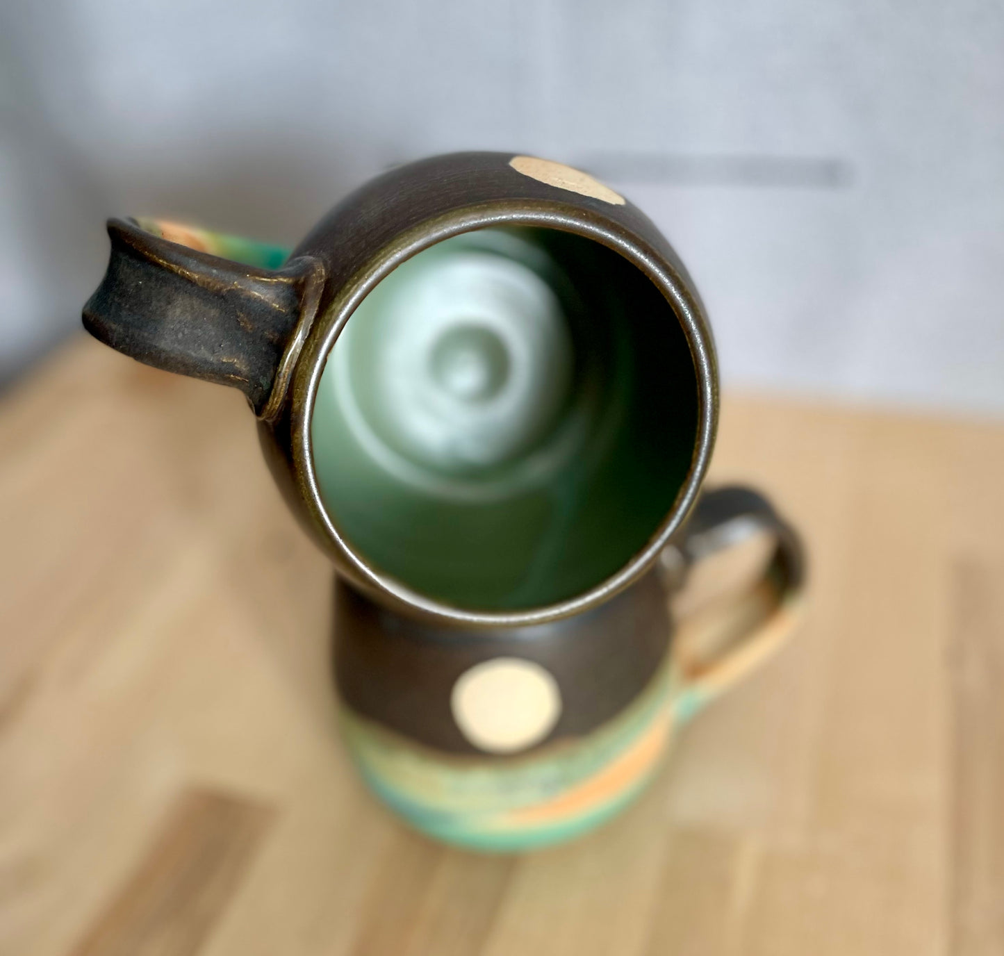 Round Full Moon Mug Satin Patina