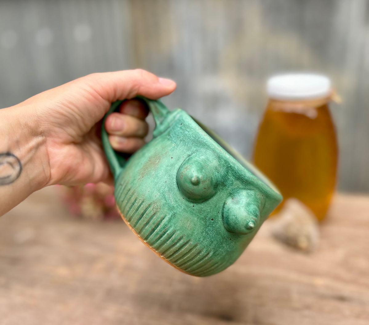 Copper Patina Goddess Mug