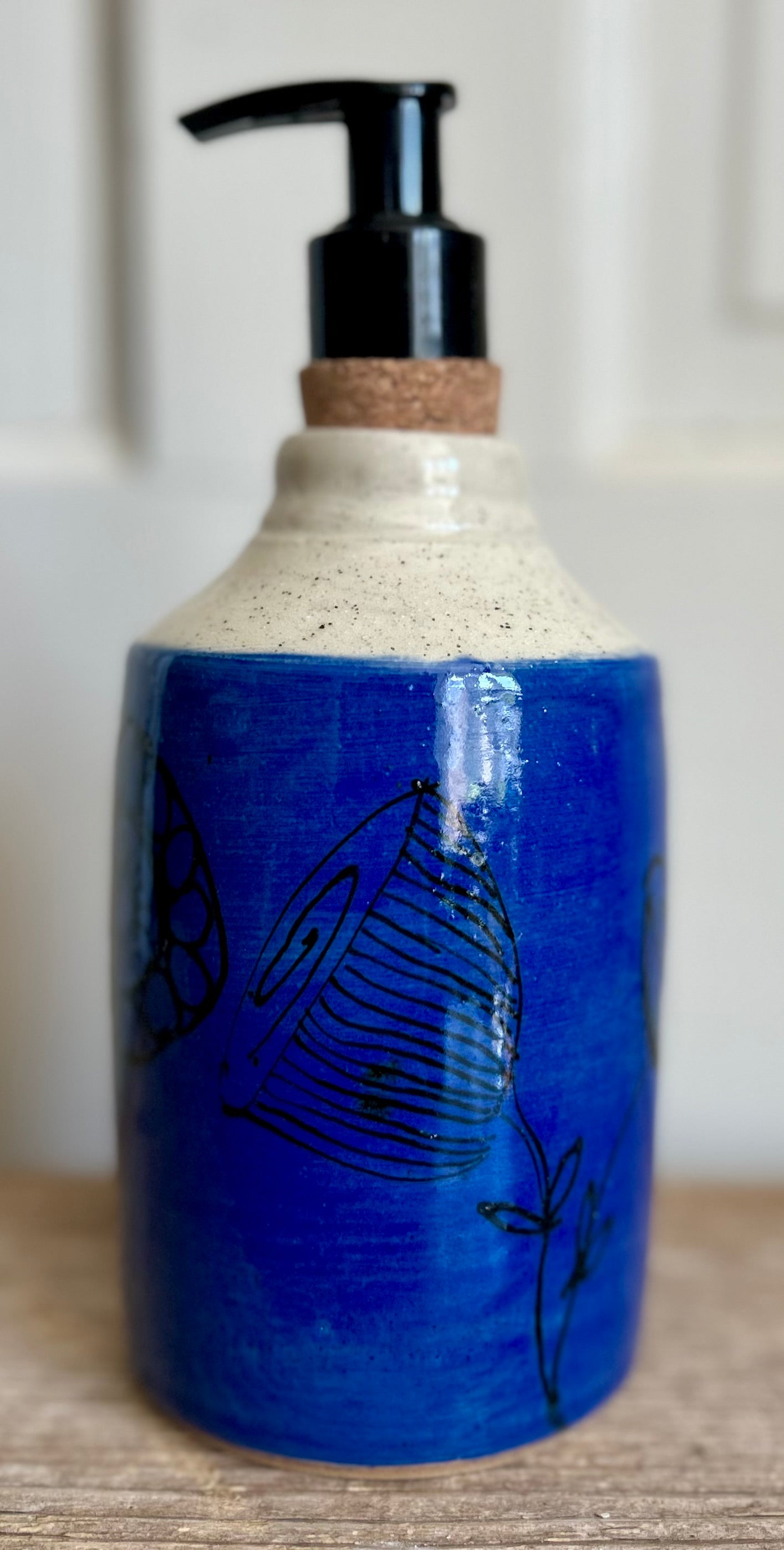 Cobalt Carved Floral