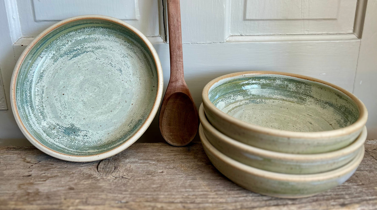 Green Tea Pasta Bowl, set of 4