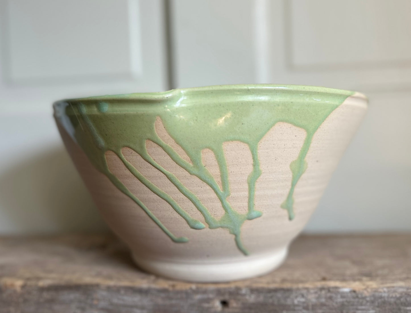 Altered Honeydew Serving Bowl