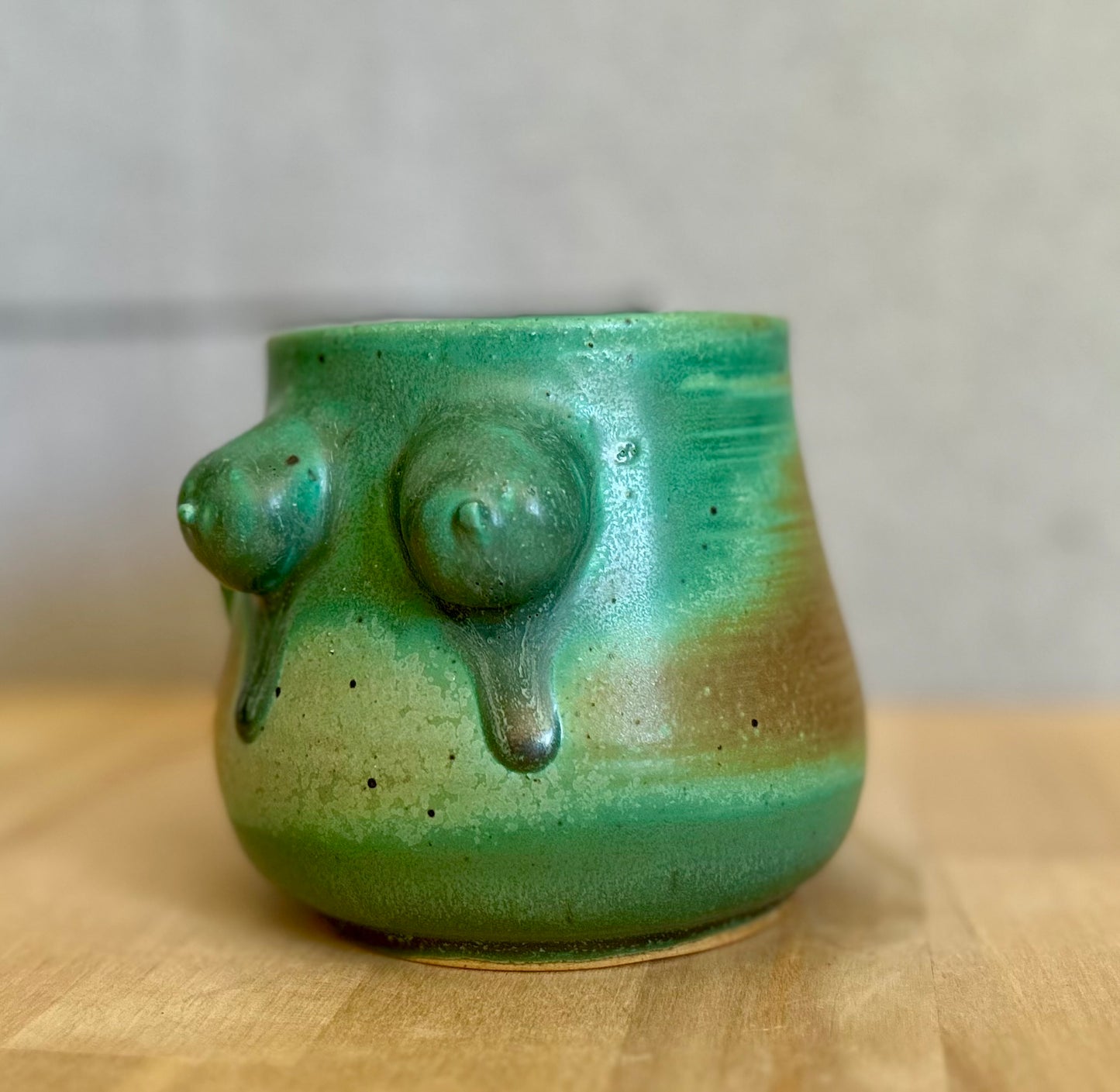 Copper Patina Goddess Mama Mug (Right Hand)