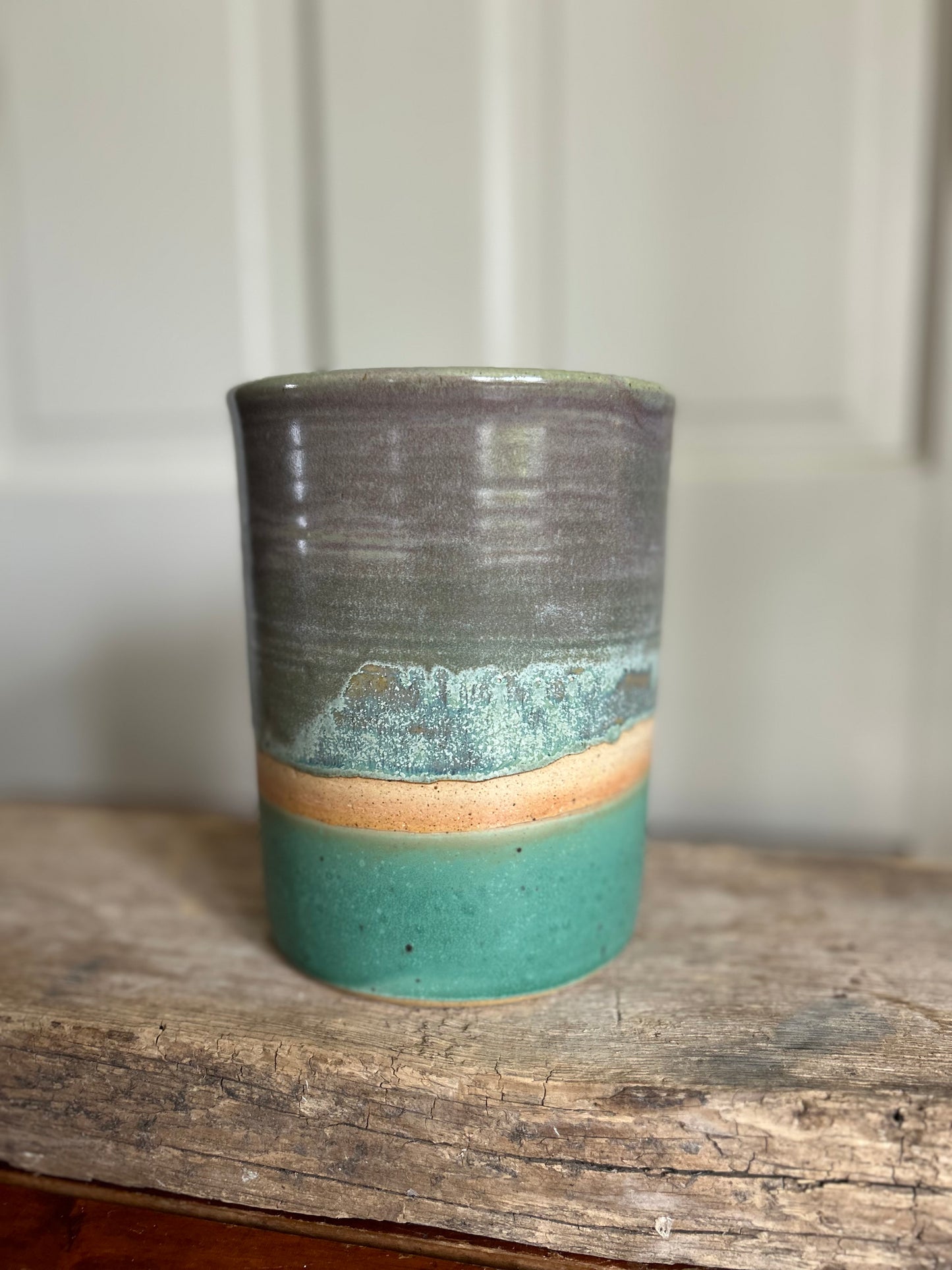 Eggplant over Grass Utensil Holder