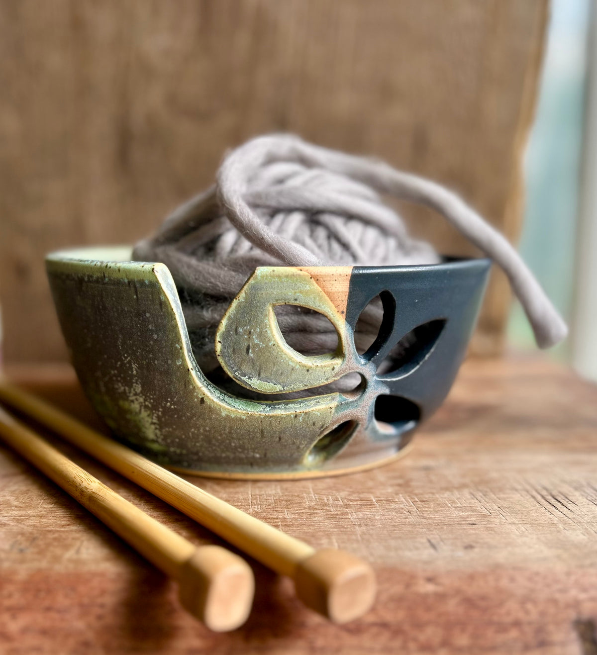 New Moon & Lichen Yarn Bowl