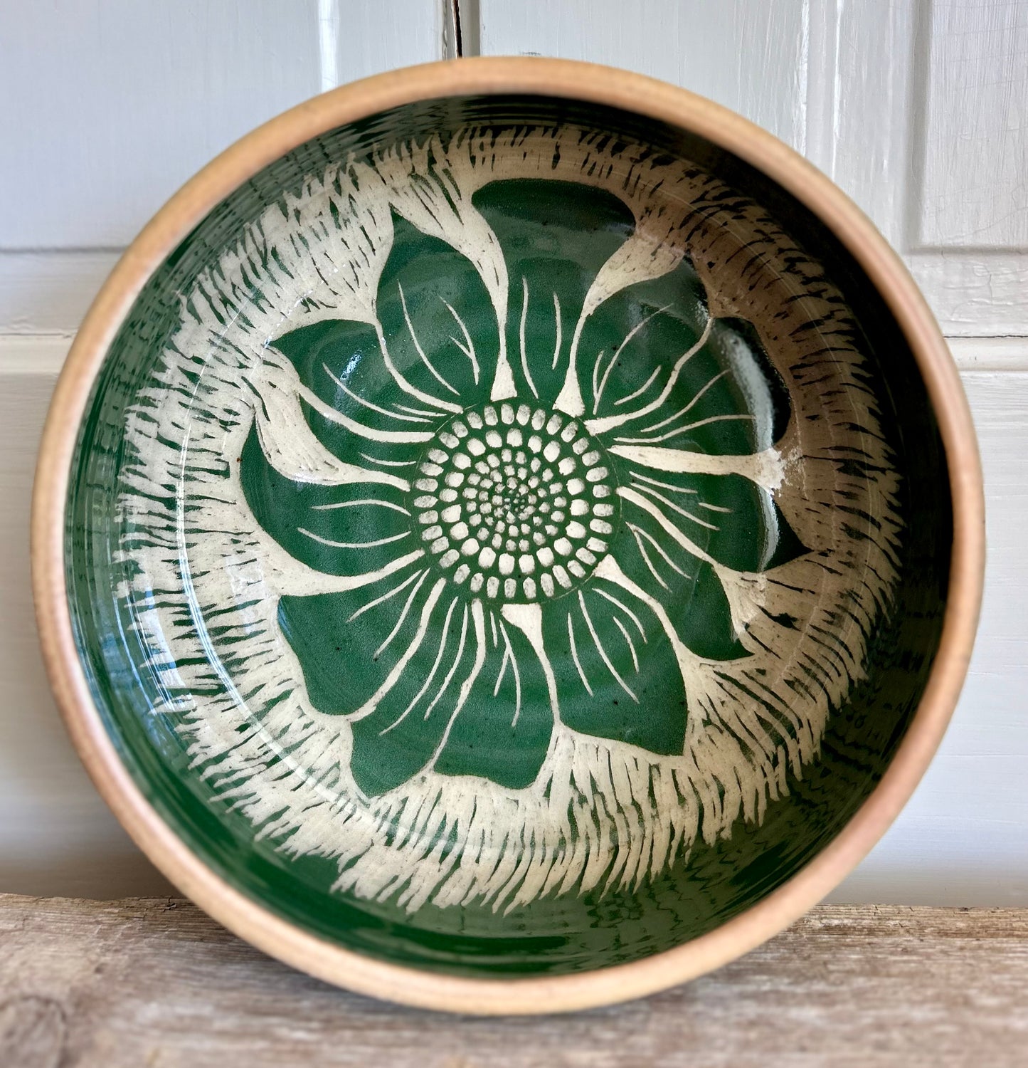 Copper Patina Sunflower Bowl