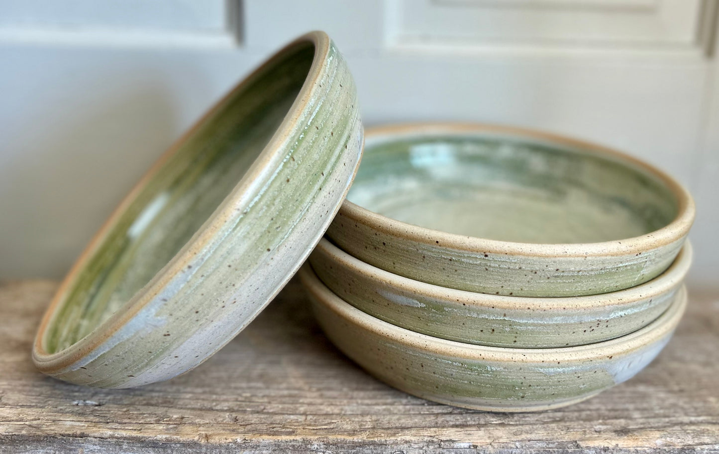 Green Tea Pasta Bowl, set of 4