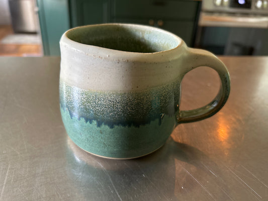 Mug, Green & Cream