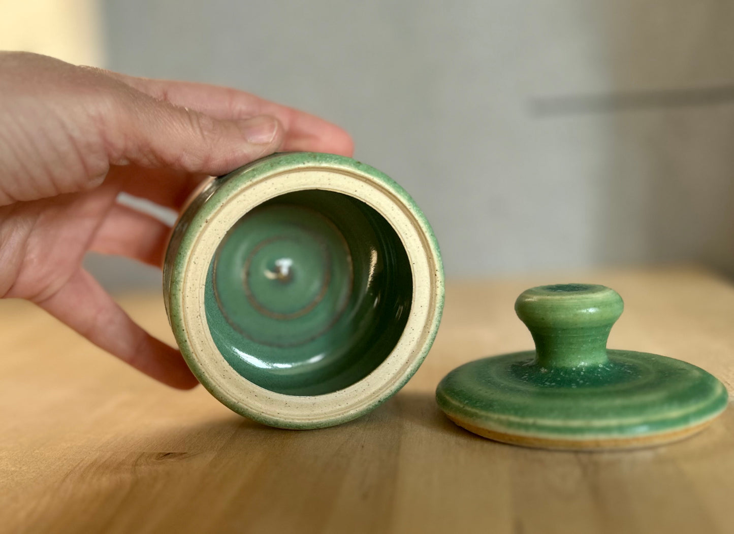 Jade Green Salt Cellar