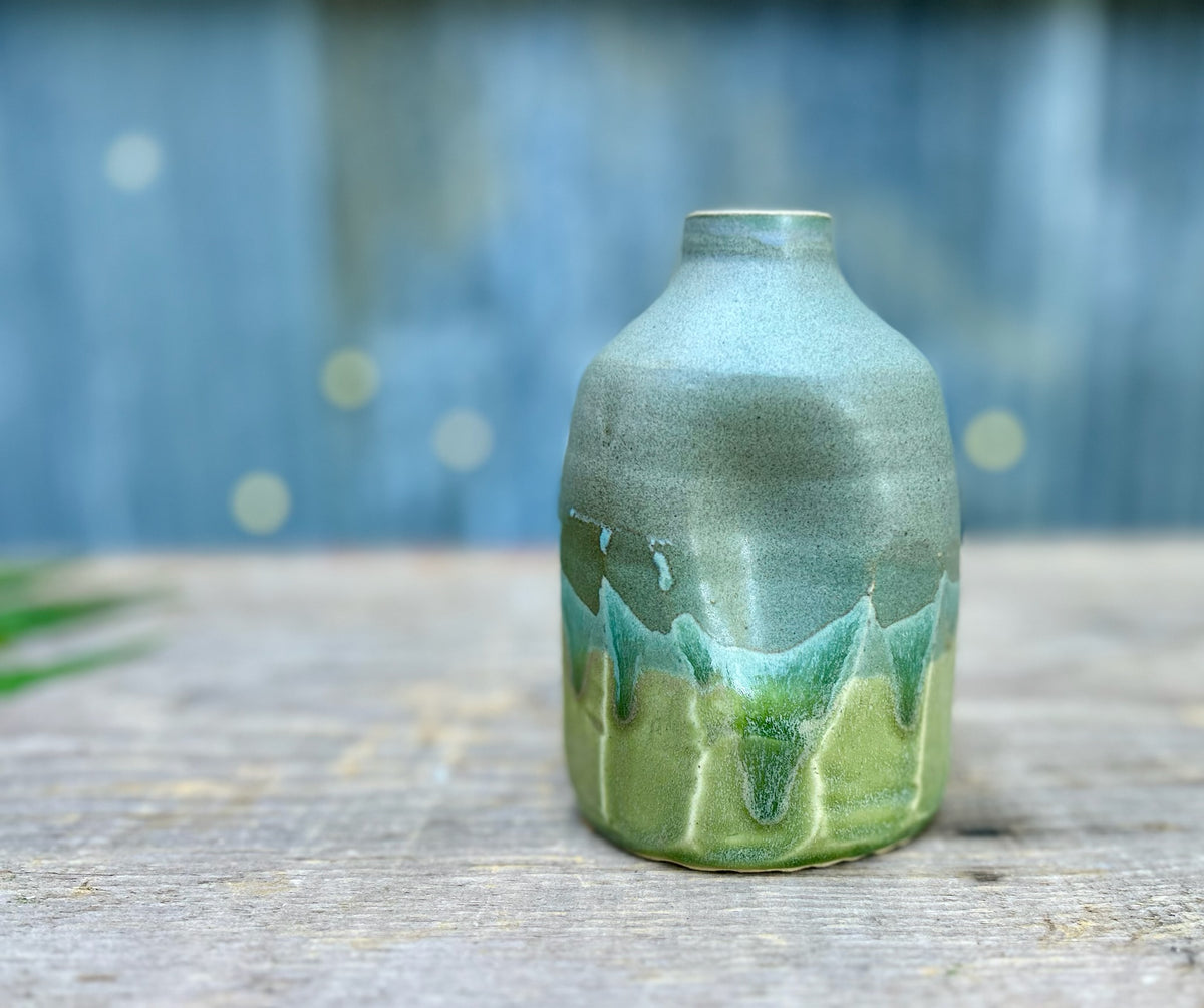 Slate Over Moss Vase