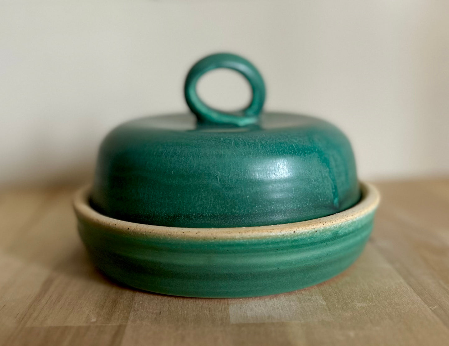 Copper Patina Round Butter Dish