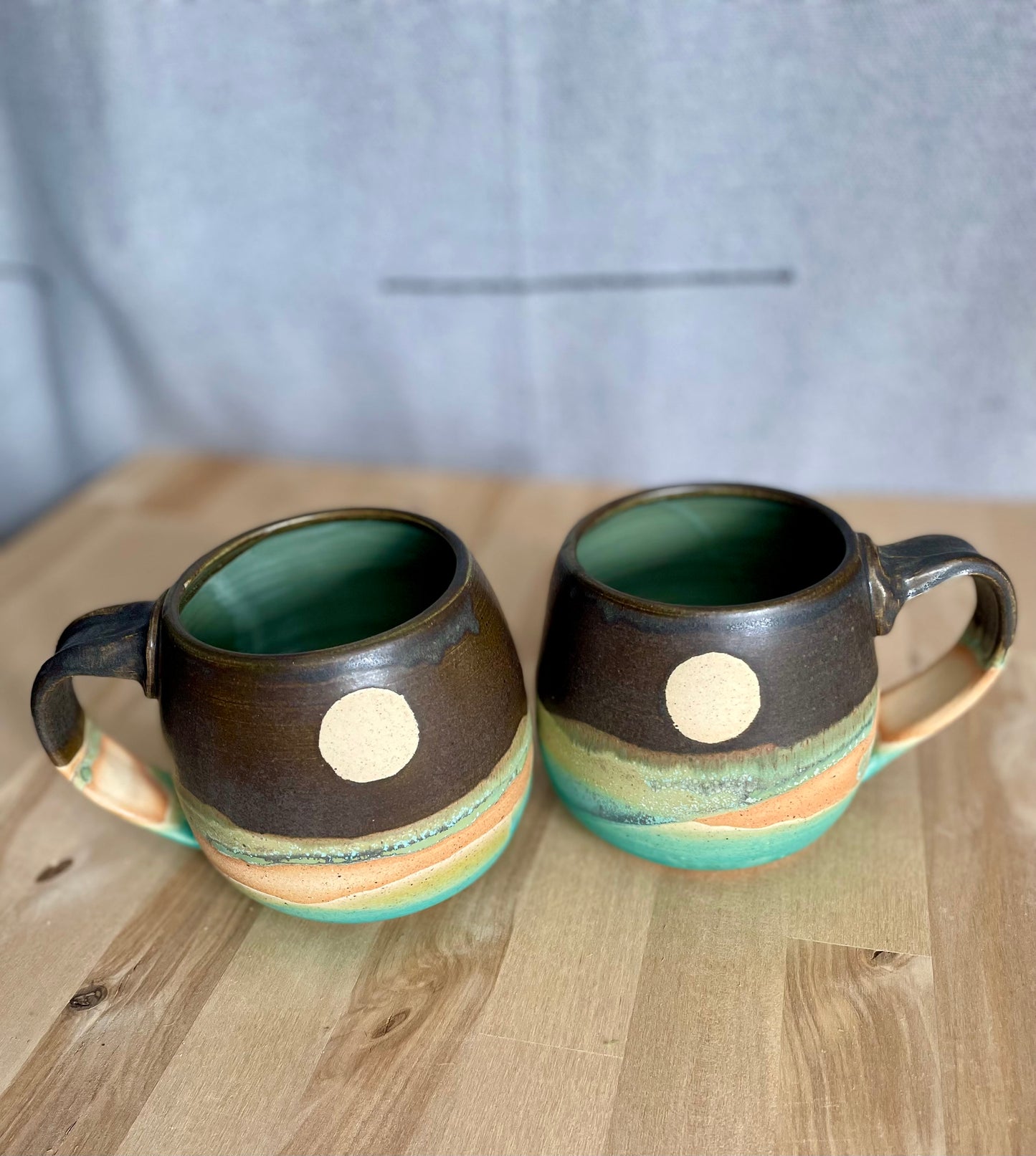 Round Full Moon Mug Satin Patina