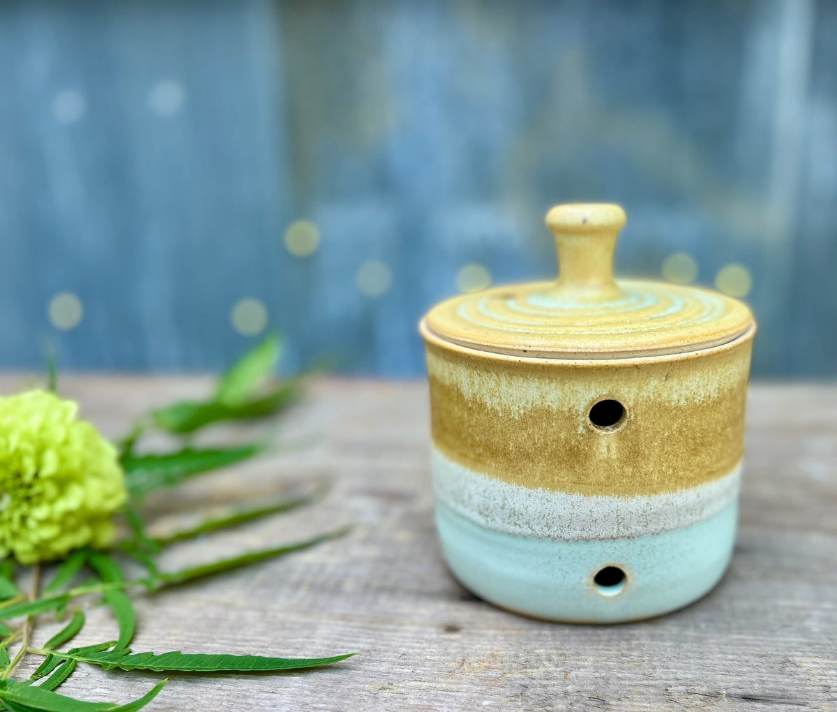 Maple & Flora Garlic Storage Jar
