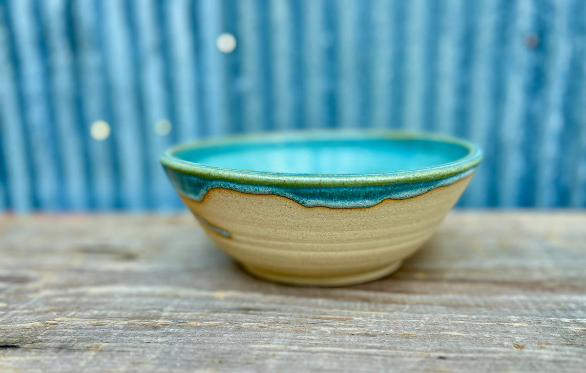 Frozen Lake Drip Serving Bowl