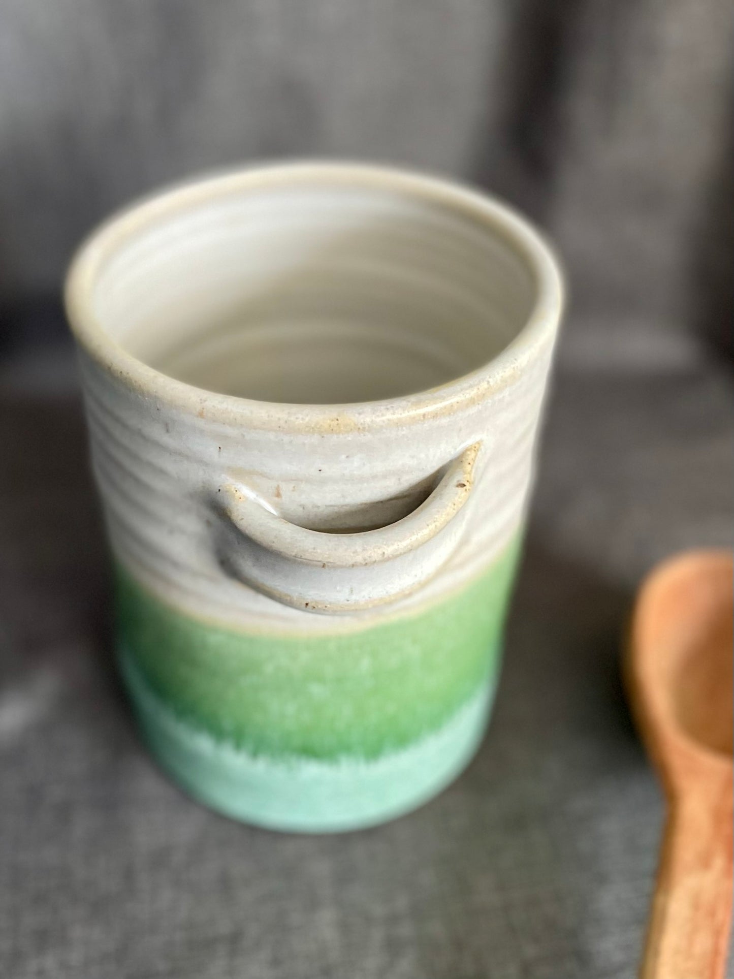 Blossom Utensil Holder -- 6.5" tall, 5" wide