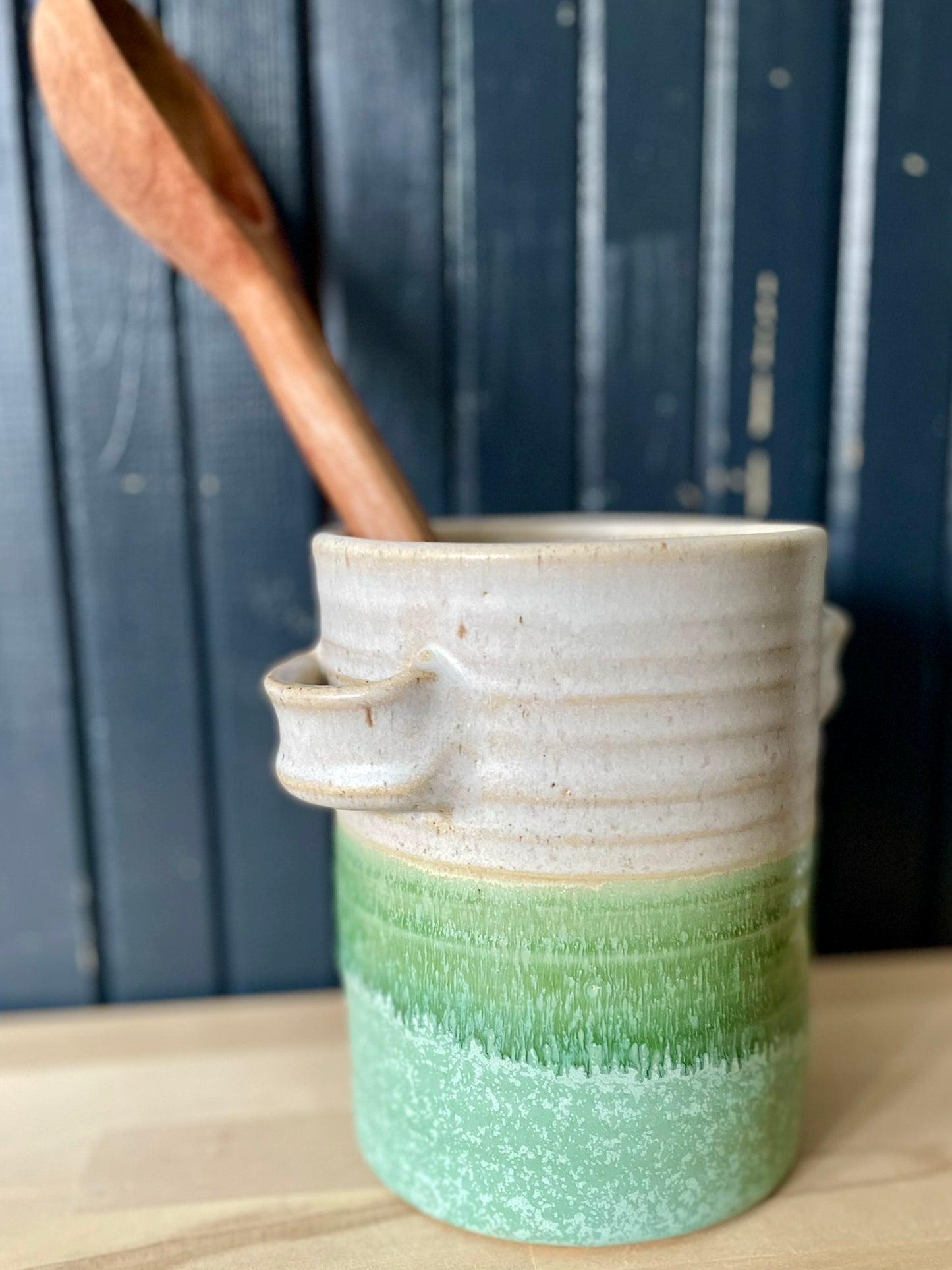 Blossom Utensil Holder -- 6.5" tall, 5" wide